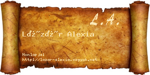 Lázár Alexia névjegykártya